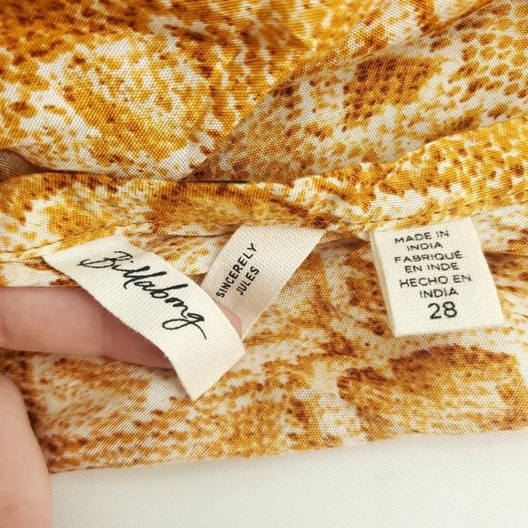 Billabong Womens Brown Animal Print Stretch Side Zip Short Mini Skirt Size 28 - Picture 8 of 13